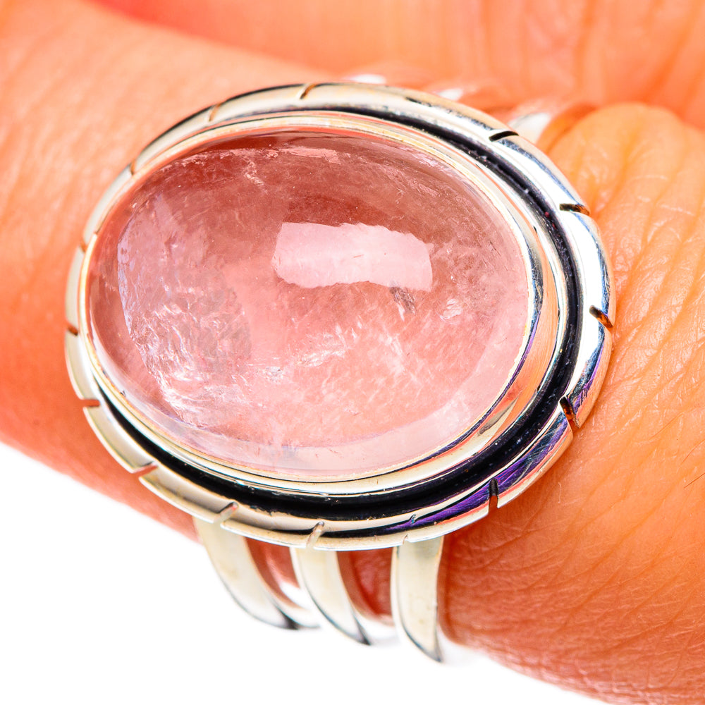 Rose Quartz Rings handcrafted by Anasilvercos - RING100837