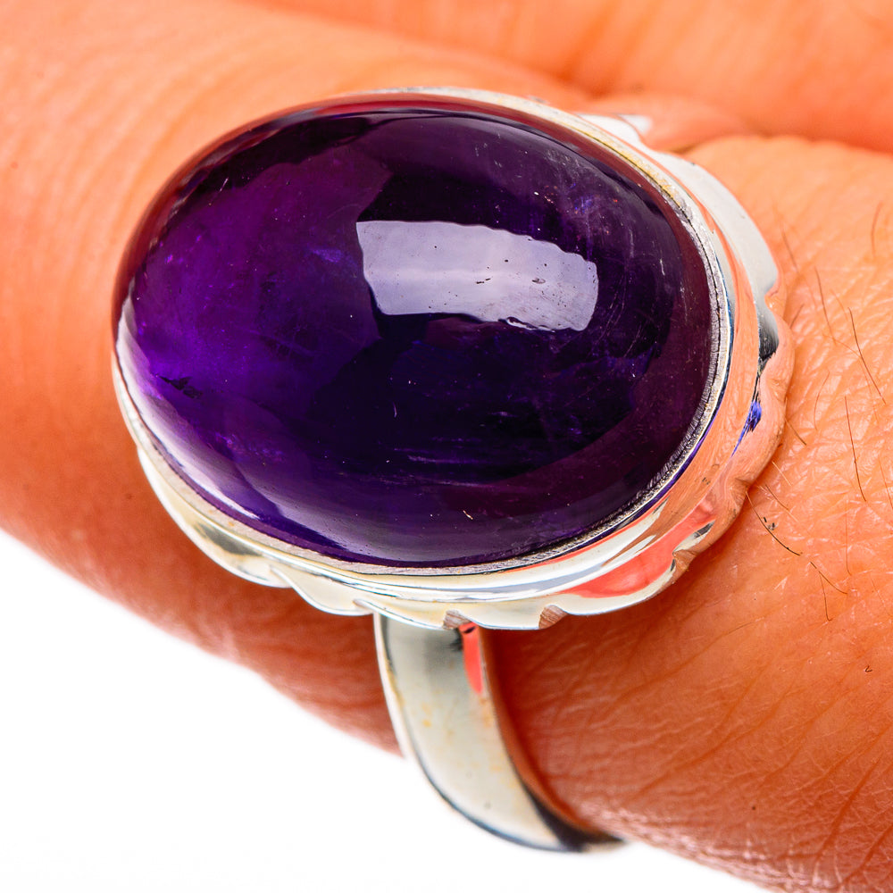 Amethyst Rings handcrafted by Anasilvercos - RING100841