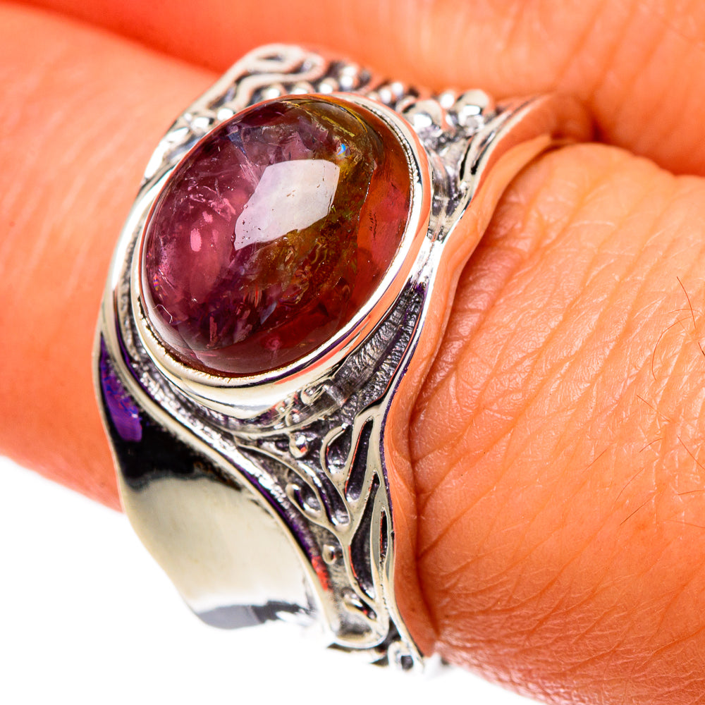 Pink Tourmaline Rings handcrafted by Anasilvercos - RING100846