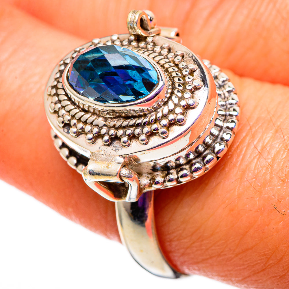 Swiss Blue Topaz Rings handcrafted by Anasilvercos - RING100847