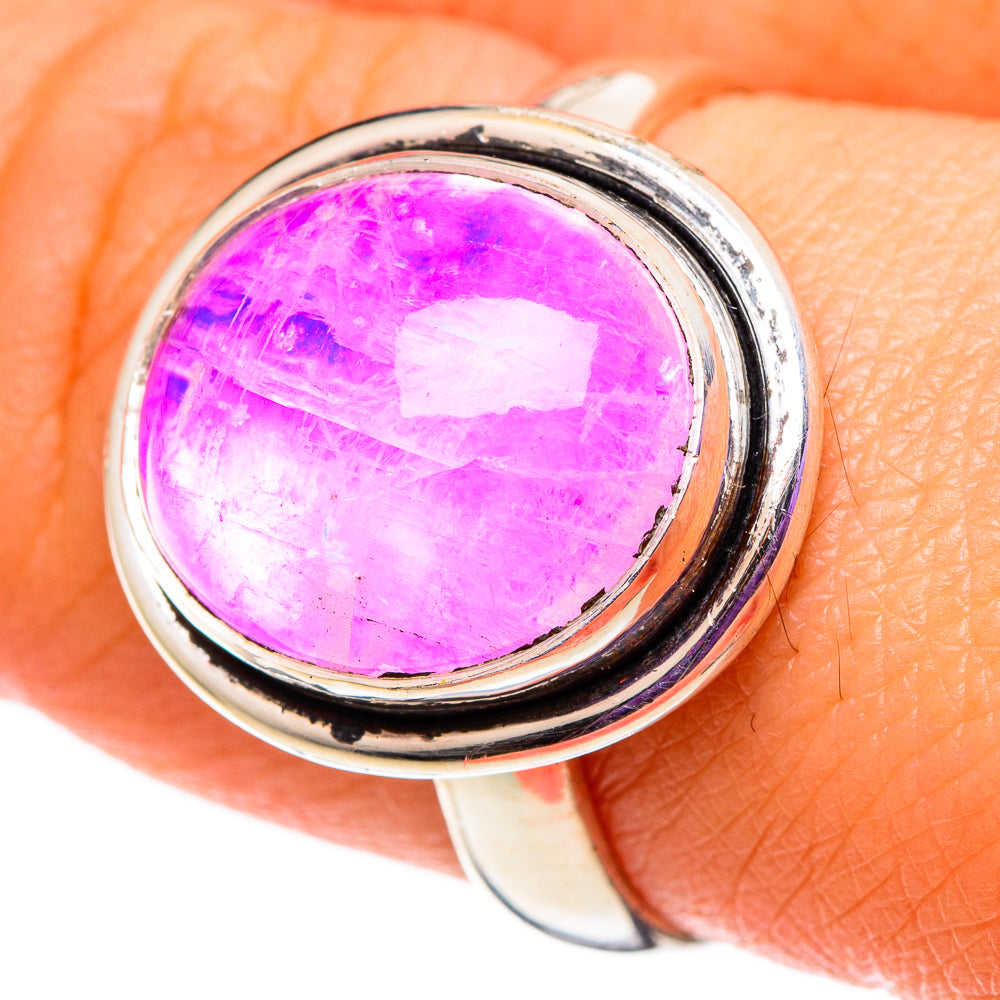 Pink Moonstone Rings handcrafted by Anasilvercos - RING100863