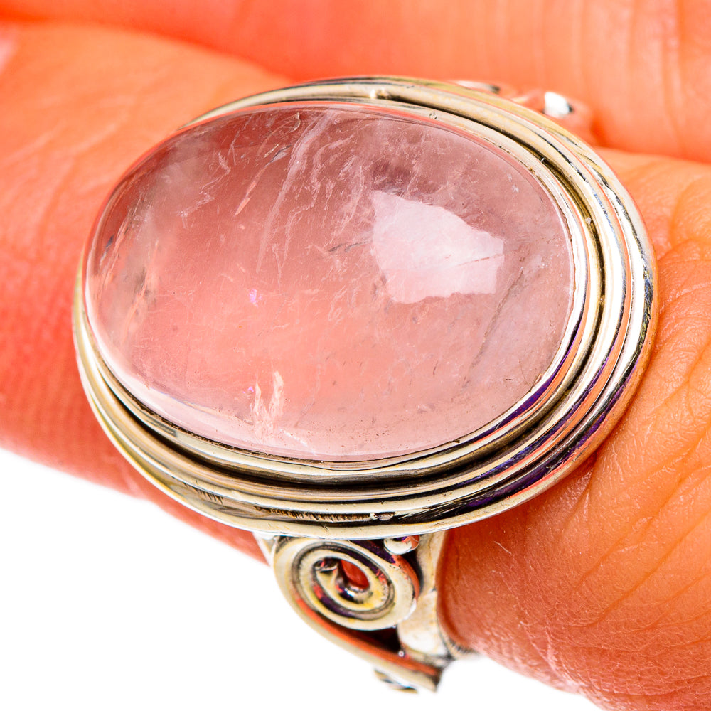 Rose Quartz Rings handcrafted by Anasilvercos - RING100864
