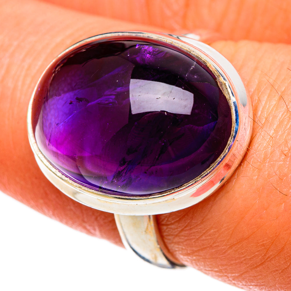 Amethyst Rings handcrafted by Anasilvercos - RING100868