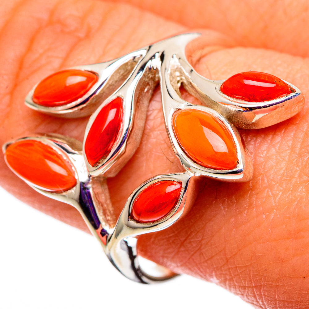Mediterranean Red Coral Rings handcrafted by Anasilvercos - RING100876