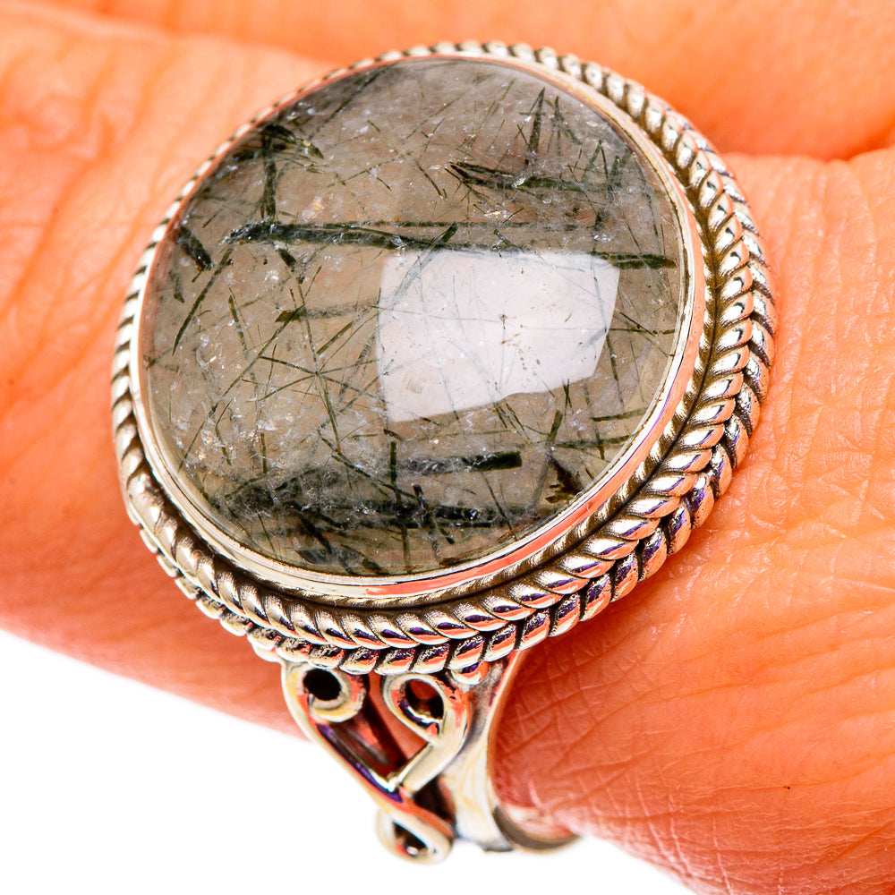 Tourmalinated Quartz Rings handcrafted by Anasilvercos - RING100879