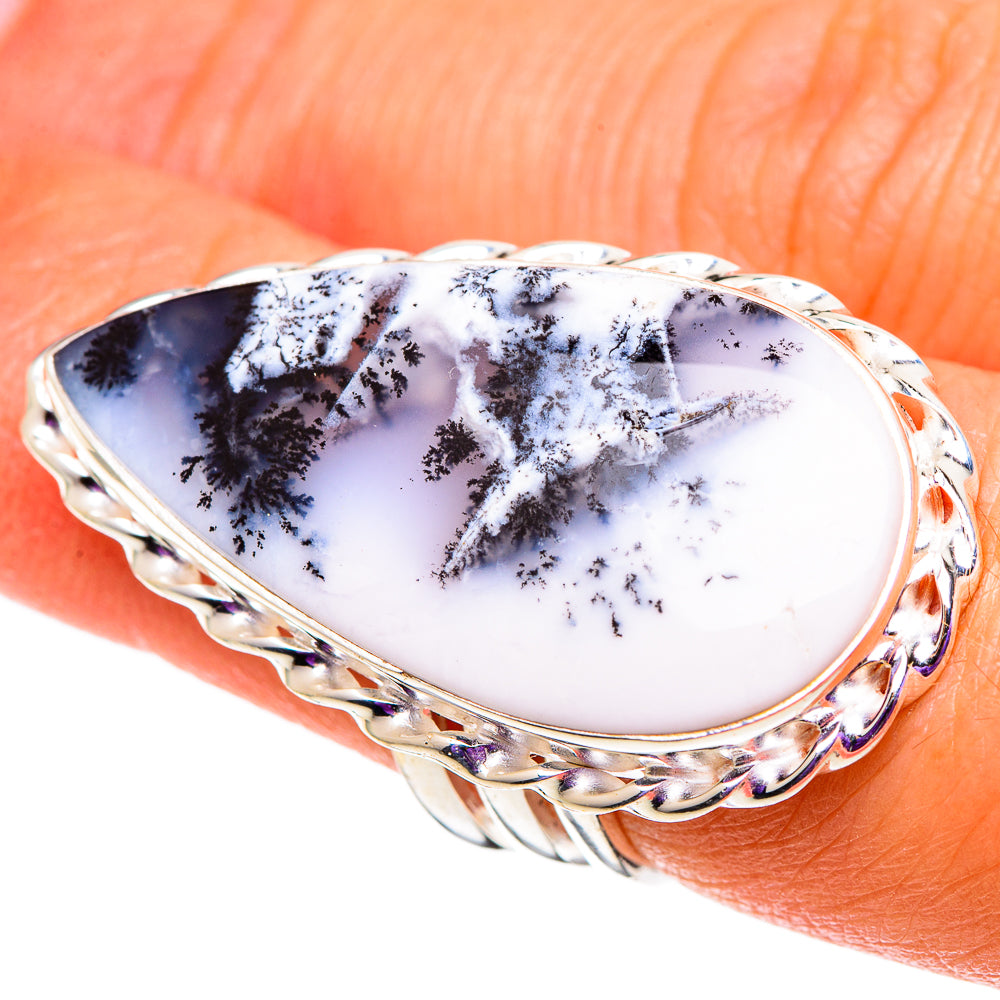 Dendritic Opal Rings handcrafted by Anasilvercos - RING100881