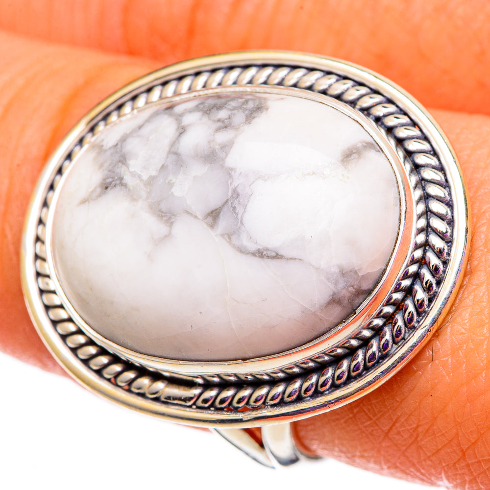 Howlite Rings handcrafted by Anasilvercos - RING100884