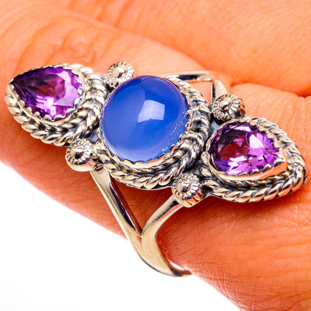 Chalcedony Rings handcrafted by Anasilvercos - RING100886