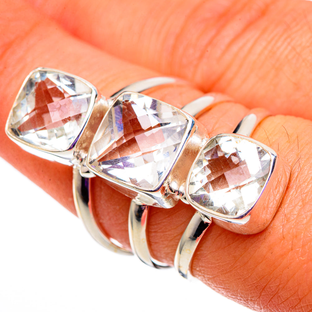 Green Amethyst Rings handcrafted by Anasilvercos - RING100891