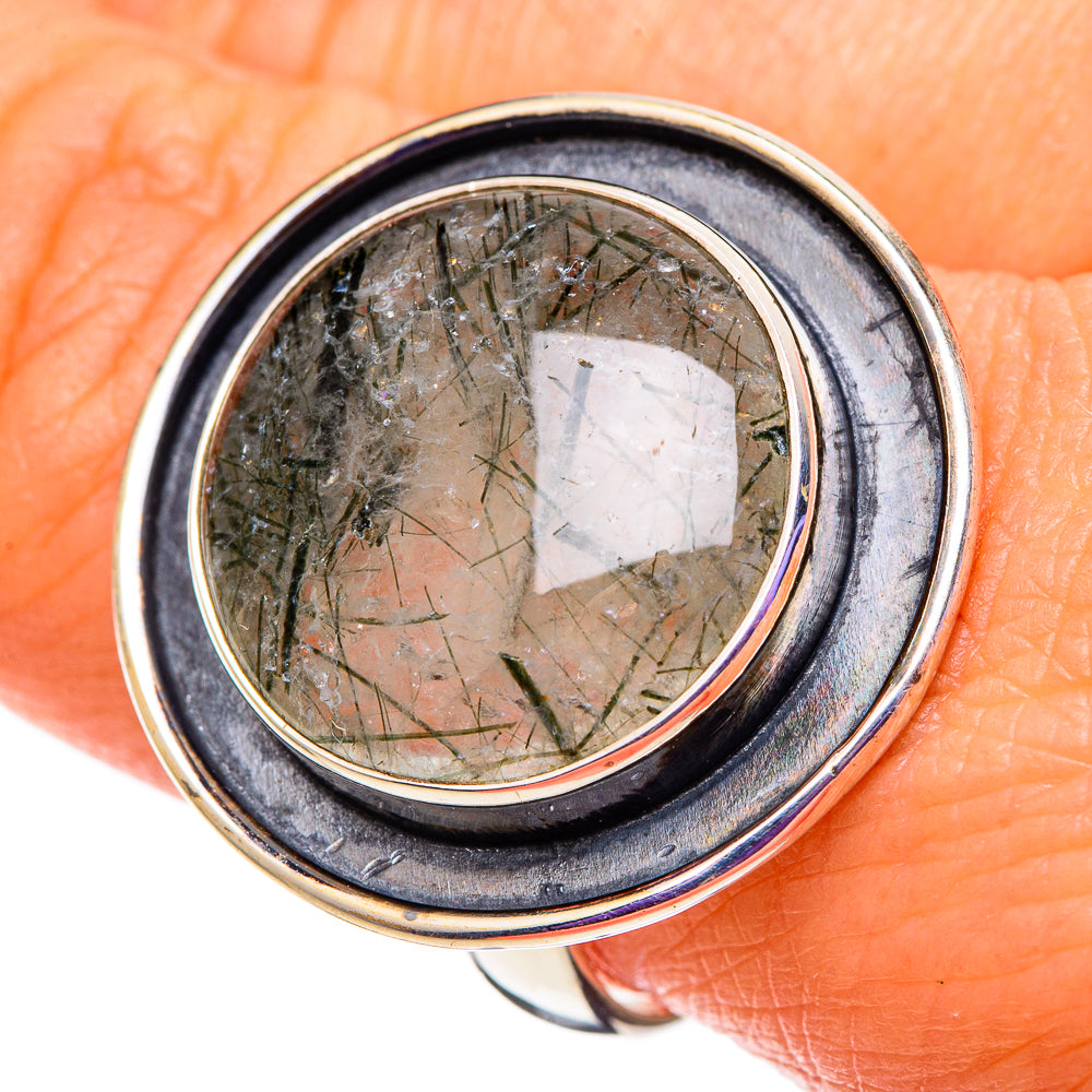 Tourmalinated Quartz Rings handcrafted by Anasilvercos - RING100899