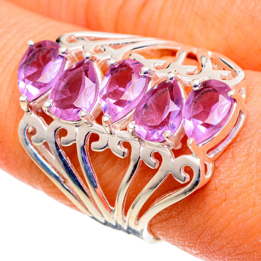 Color Change Alexandrite (lab.) Rings handcrafted by Anasilvercos - RING100950