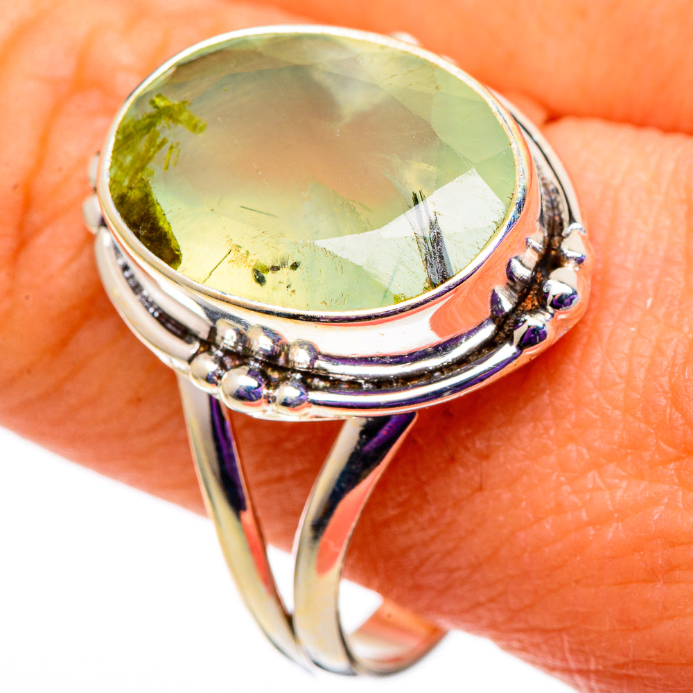 Prehnite Rings handcrafted by Anasilvercos - RING100969