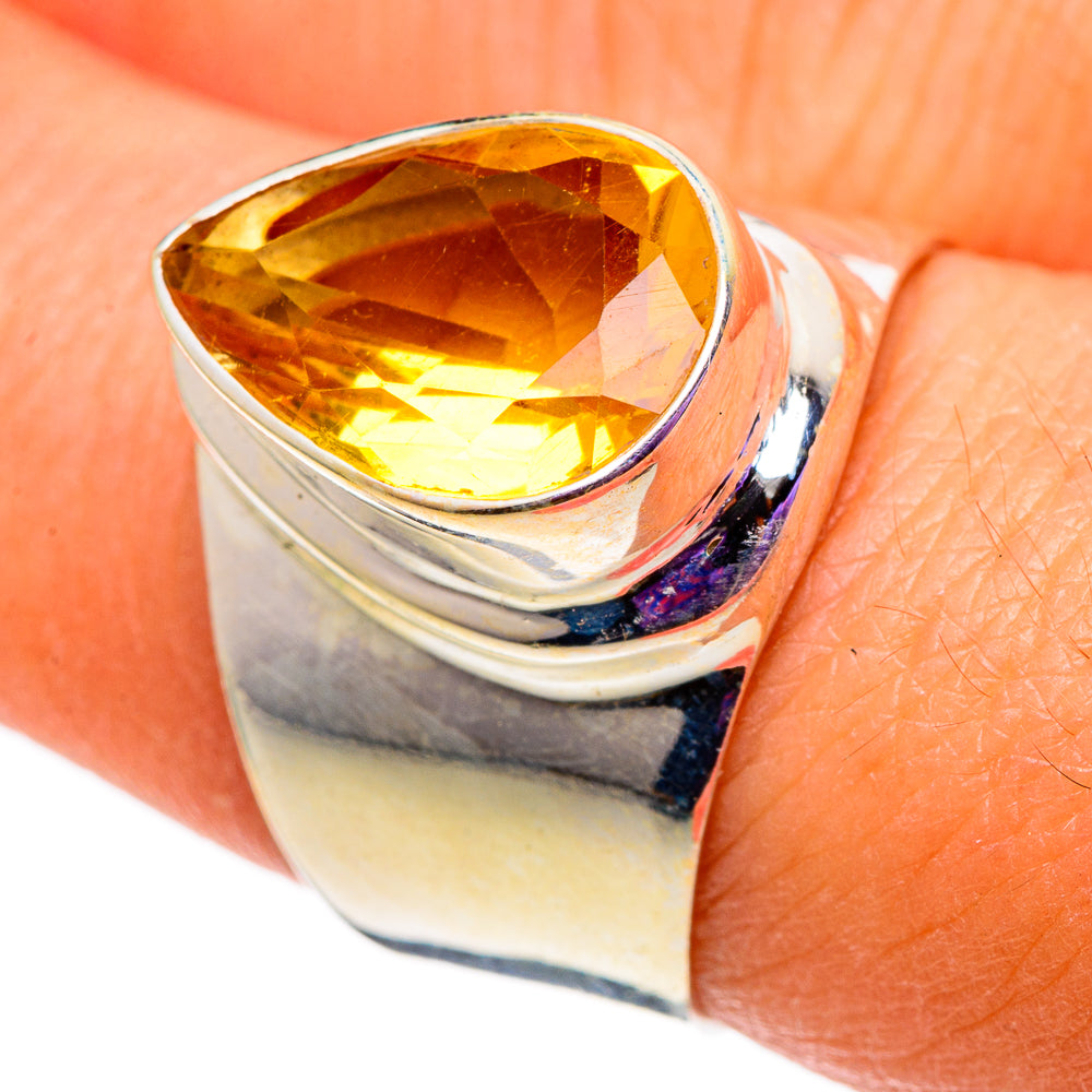 Citrine Rings handcrafted by Anasilvercos - RING100973