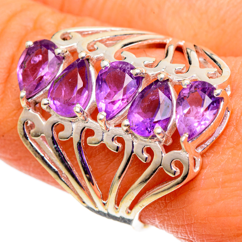 Amethyst Rings handcrafted by Anasilvercos - RING100979