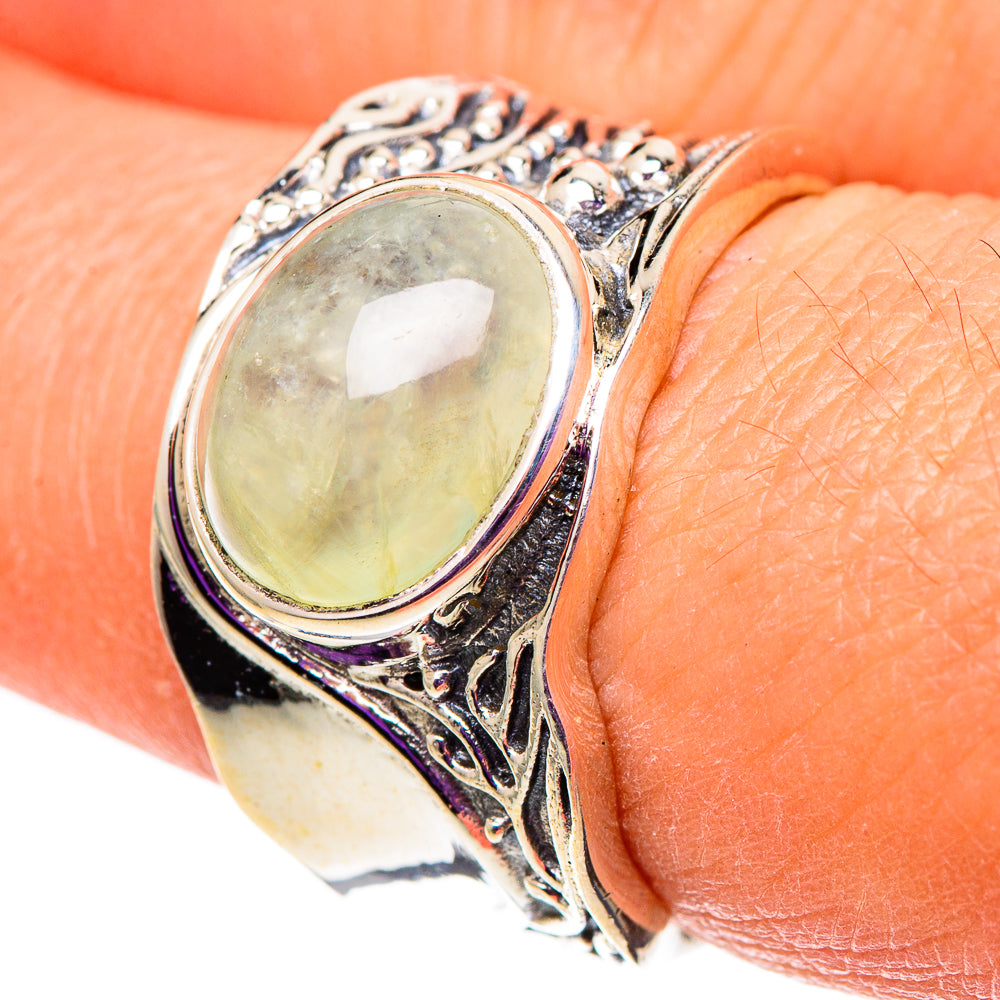 Prehnite Rings handcrafted by Anasilvercos - RING100996