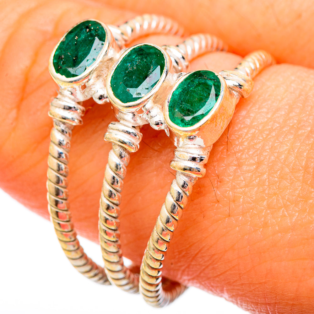 Emerald Rings handcrafted by Anasilvercos - RING101027
