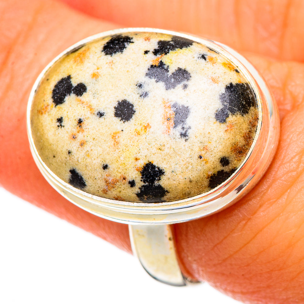 Dalmatian Jasper Rings handcrafted by Anasilvercos - RING101030