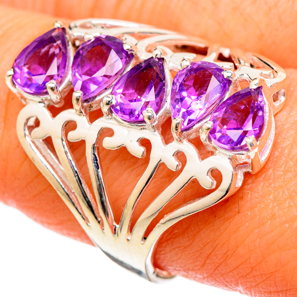 Amethyst Rings handcrafted by Anasilvercos - RING101041