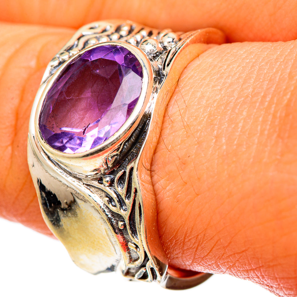 Amethyst Rings handcrafted by Anasilvercos - RING101042