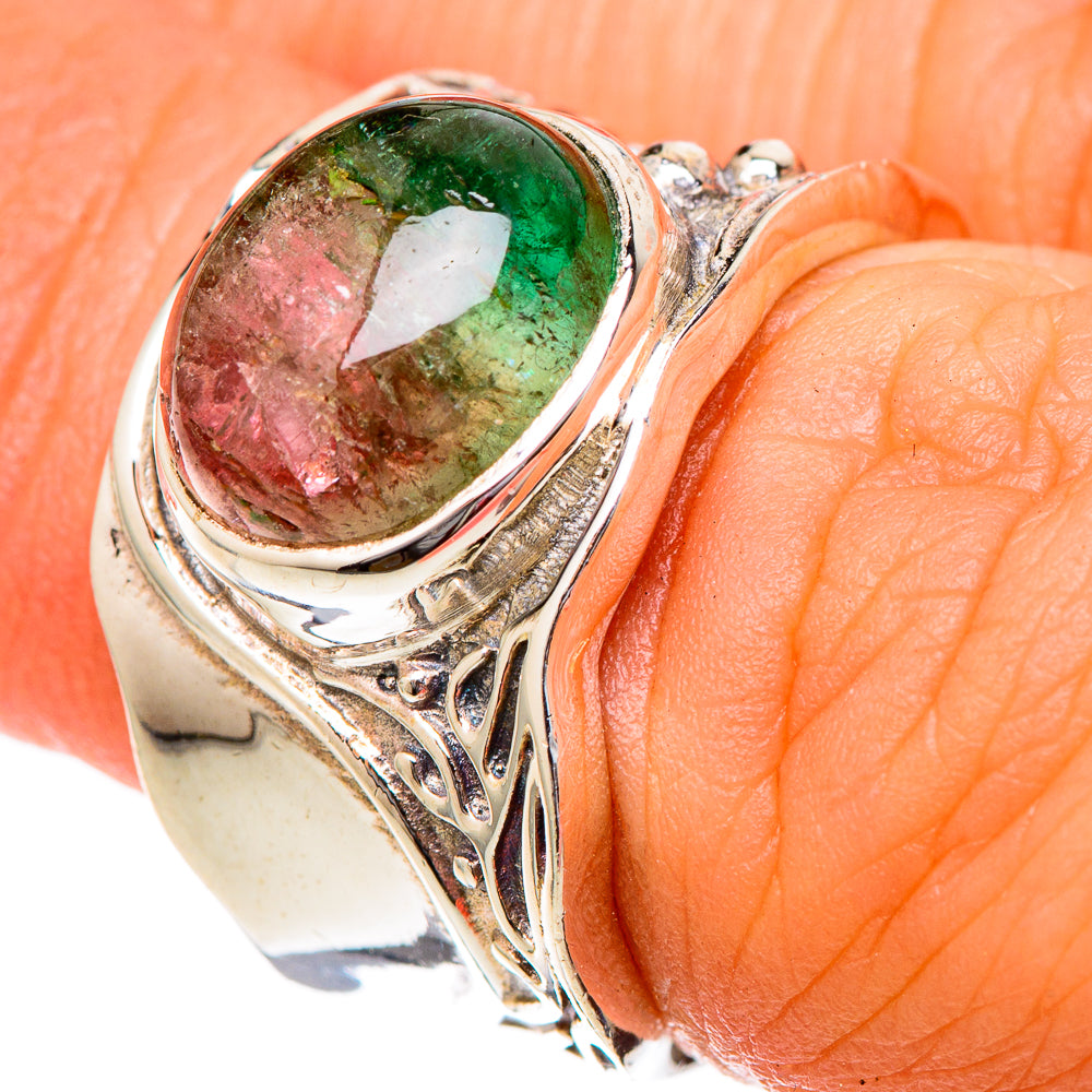Watermelon Tourmaline Rings handcrafted by Anasilvercos - RING101048