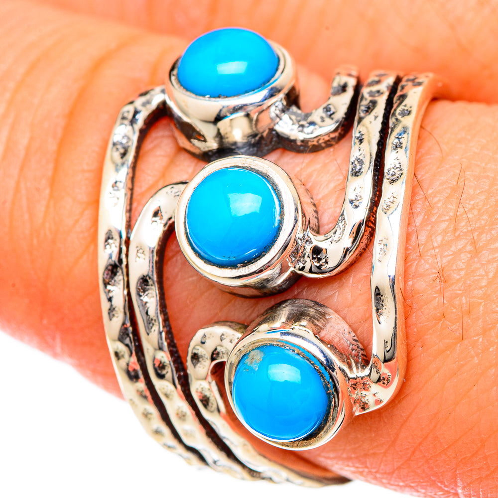Sleeping Beauty Turquoise Rings handcrafted by Anasilvercos - RING101055