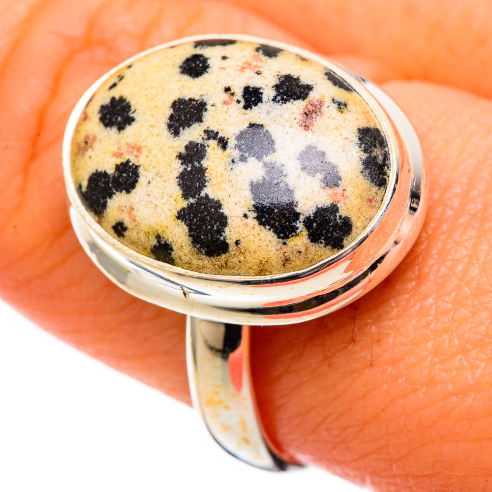 Dalmatian Jasper Rings handcrafted by Anasilvercos - RING101060