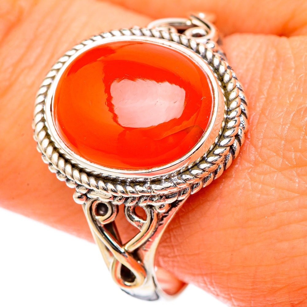 Carnelian Rings handcrafted by Anasilvercos - RING101062