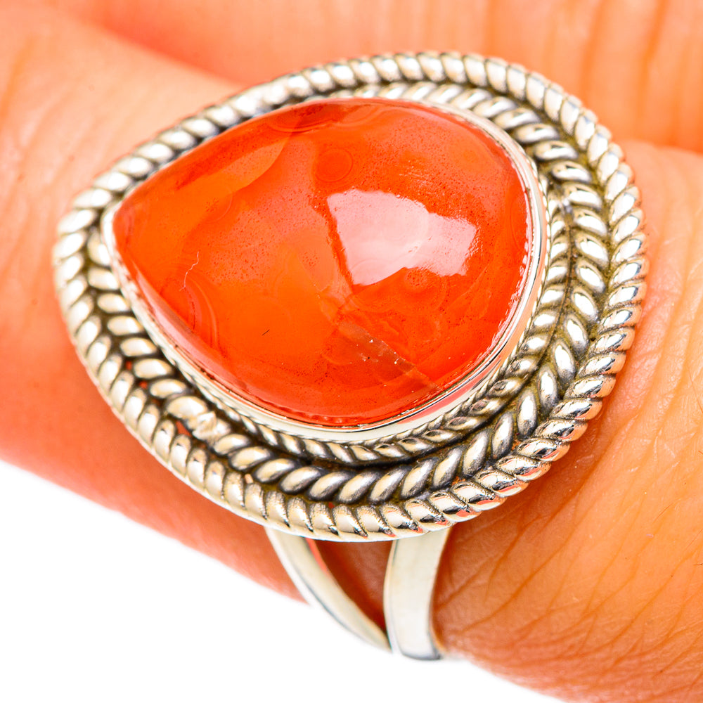 Carnelian Rings handcrafted by Anasilvercos - RING101063