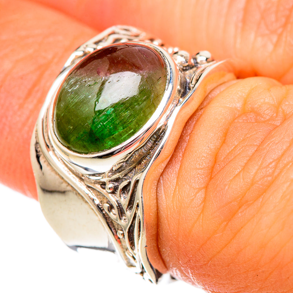 Watermelon Tourmaline Rings handcrafted by Anasilvercos - RING101078
