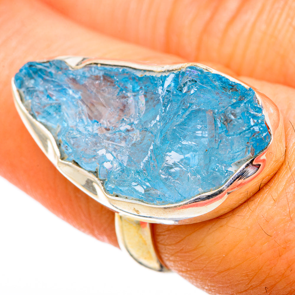 Aquamarine Rings handcrafted by Anasilvercos - RING101085