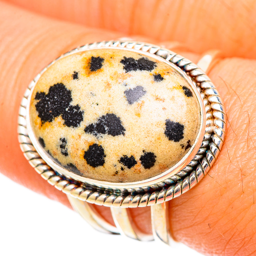 Dalmatian Jasper Rings handcrafted by Anasilvercos - RING101090