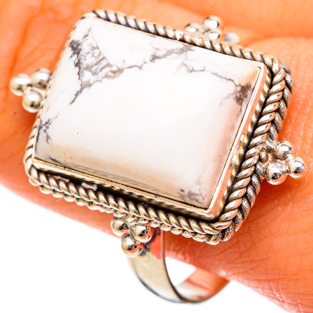 Howlite Rings handcrafted by Anasilvercos - RING101101