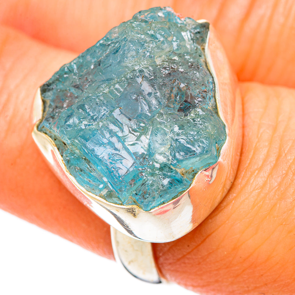 Aquamarine Rings handcrafted by Anasilvercos - RING101109