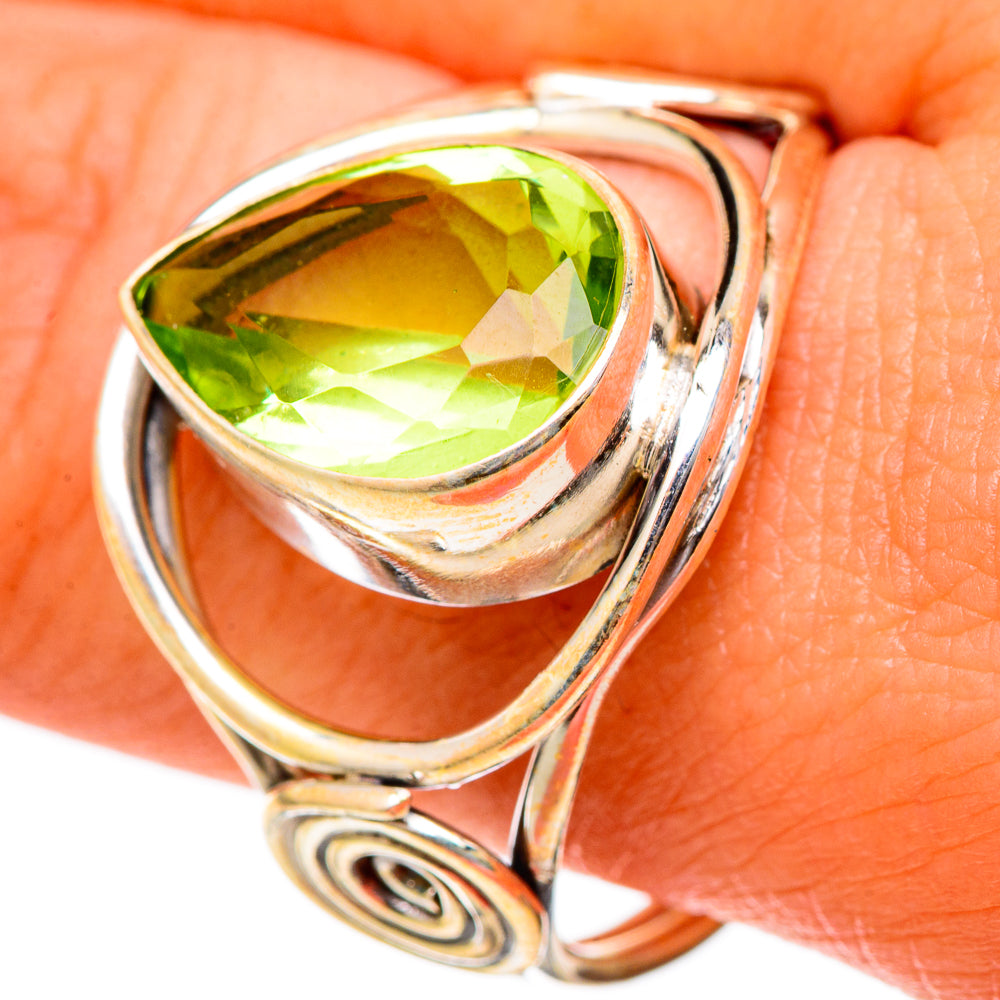 Peridot Rings handcrafted by Anasilvercos - RING101111