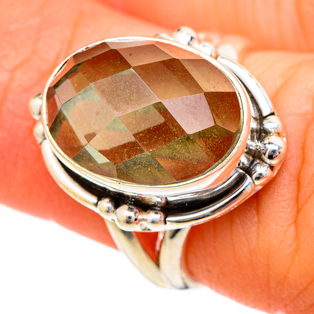Green Amethyst Rings handcrafted by Anasilvercos - RING101112