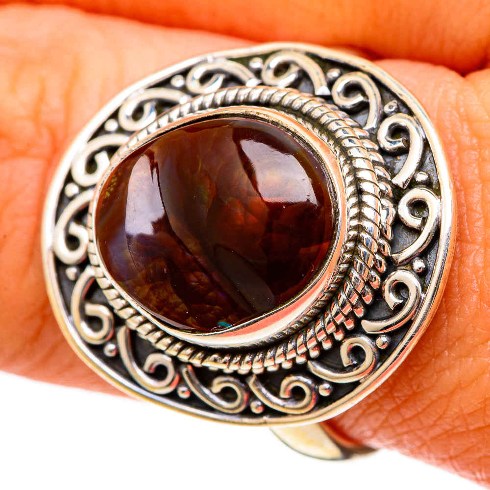 Mexican Fire Agate Rings handcrafted by Anasilvercos - RING101115