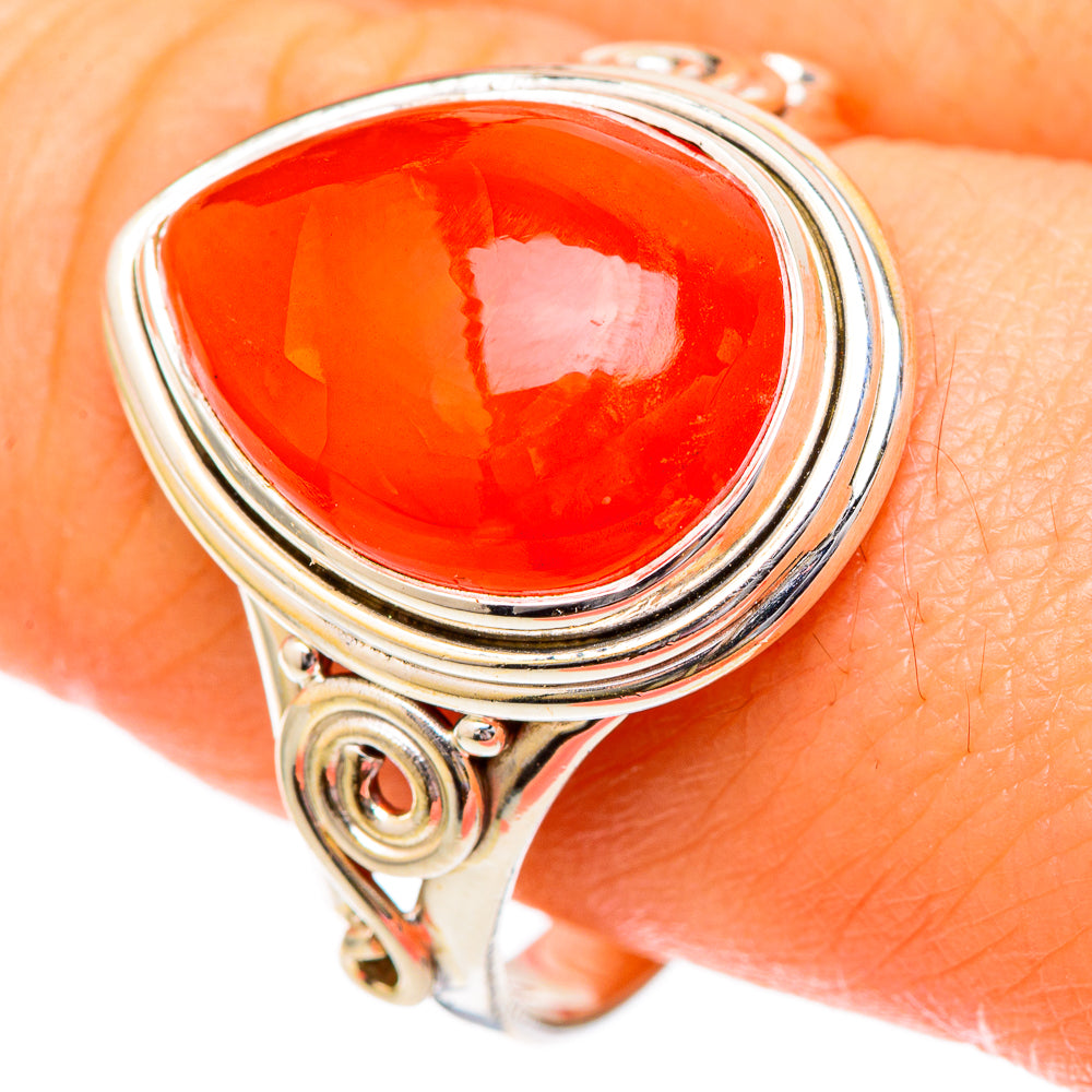 Carnelian Rings handcrafted by Anasilvercos - RING101116