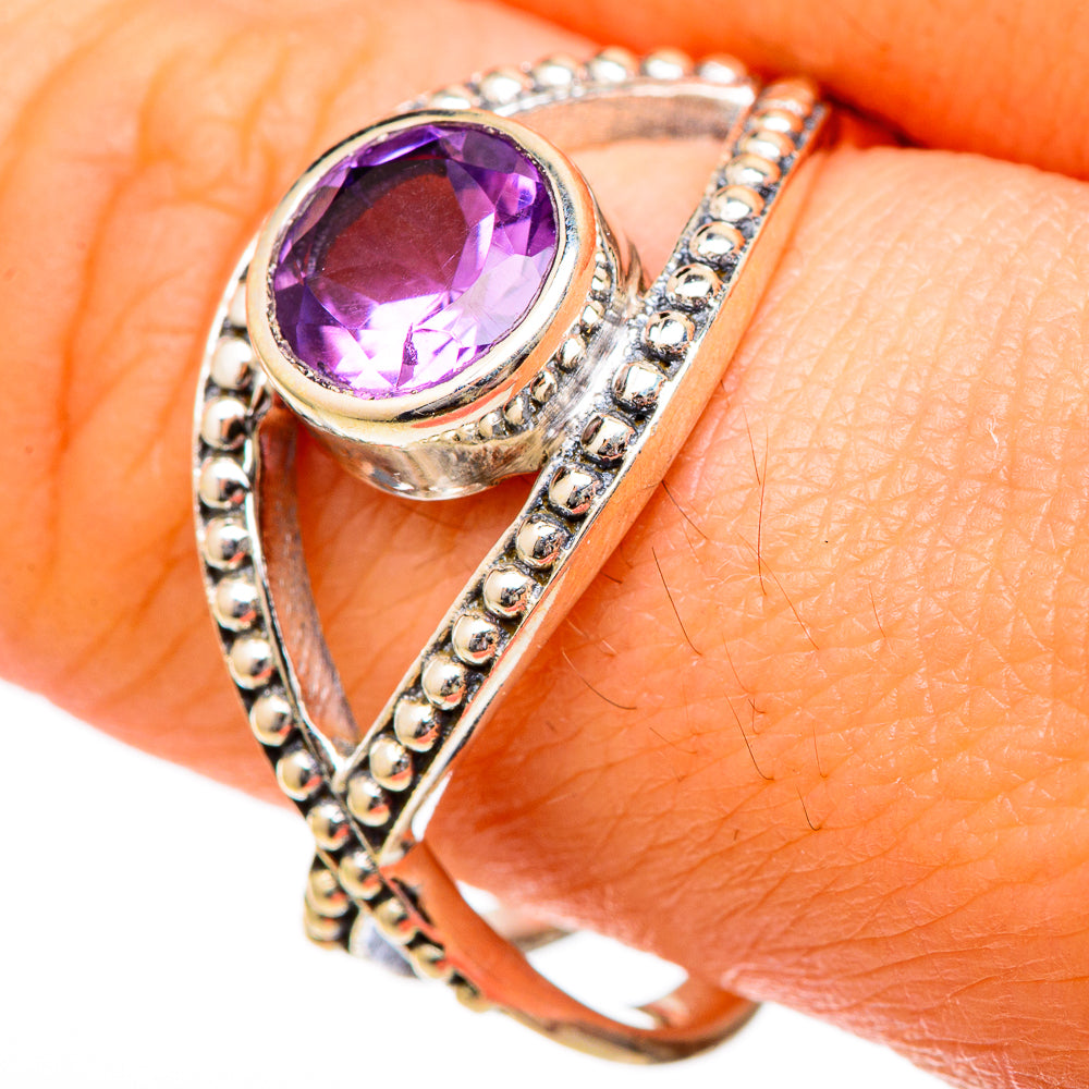 Amethyst Rings handcrafted by Anasilvercos - RING101122