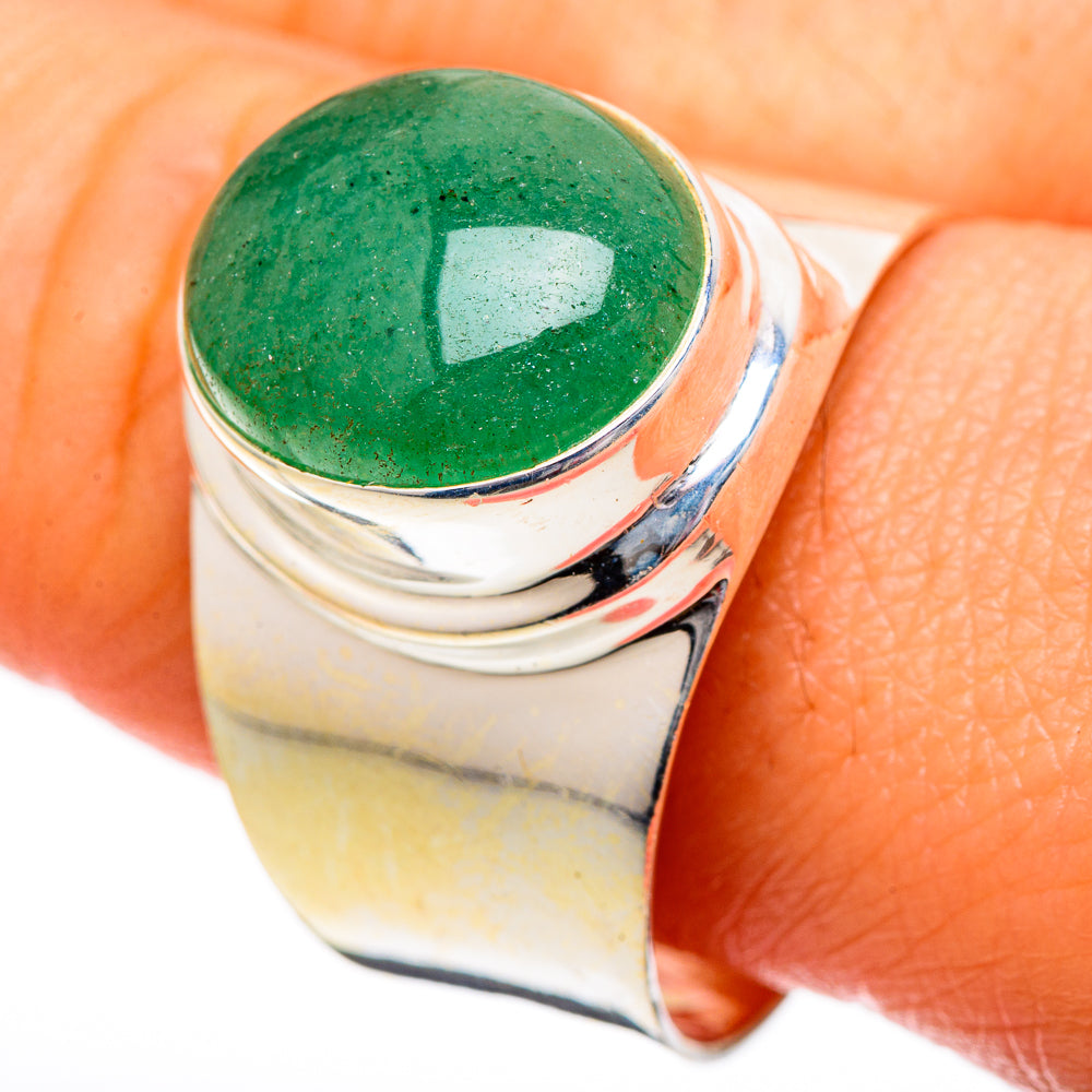 Green Aventurine Rings handcrafted by Anasilvercos - RING101147