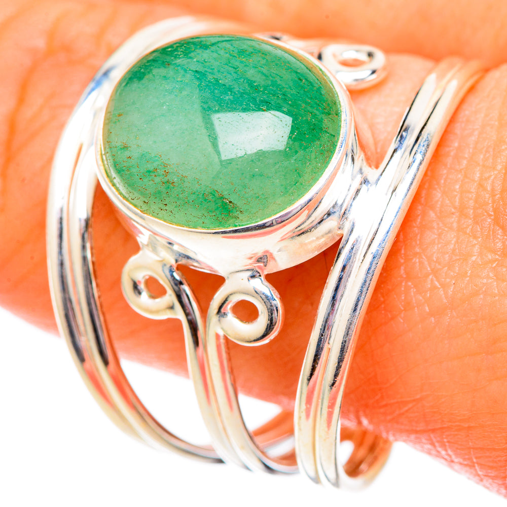 Green Aventurine Rings handcrafted by Anasilvercos - RING101164