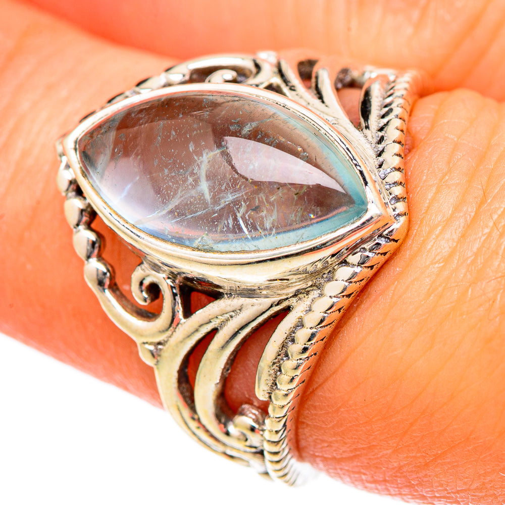 Aquamarine Rings handcrafted by Anasilvercos - RING101175