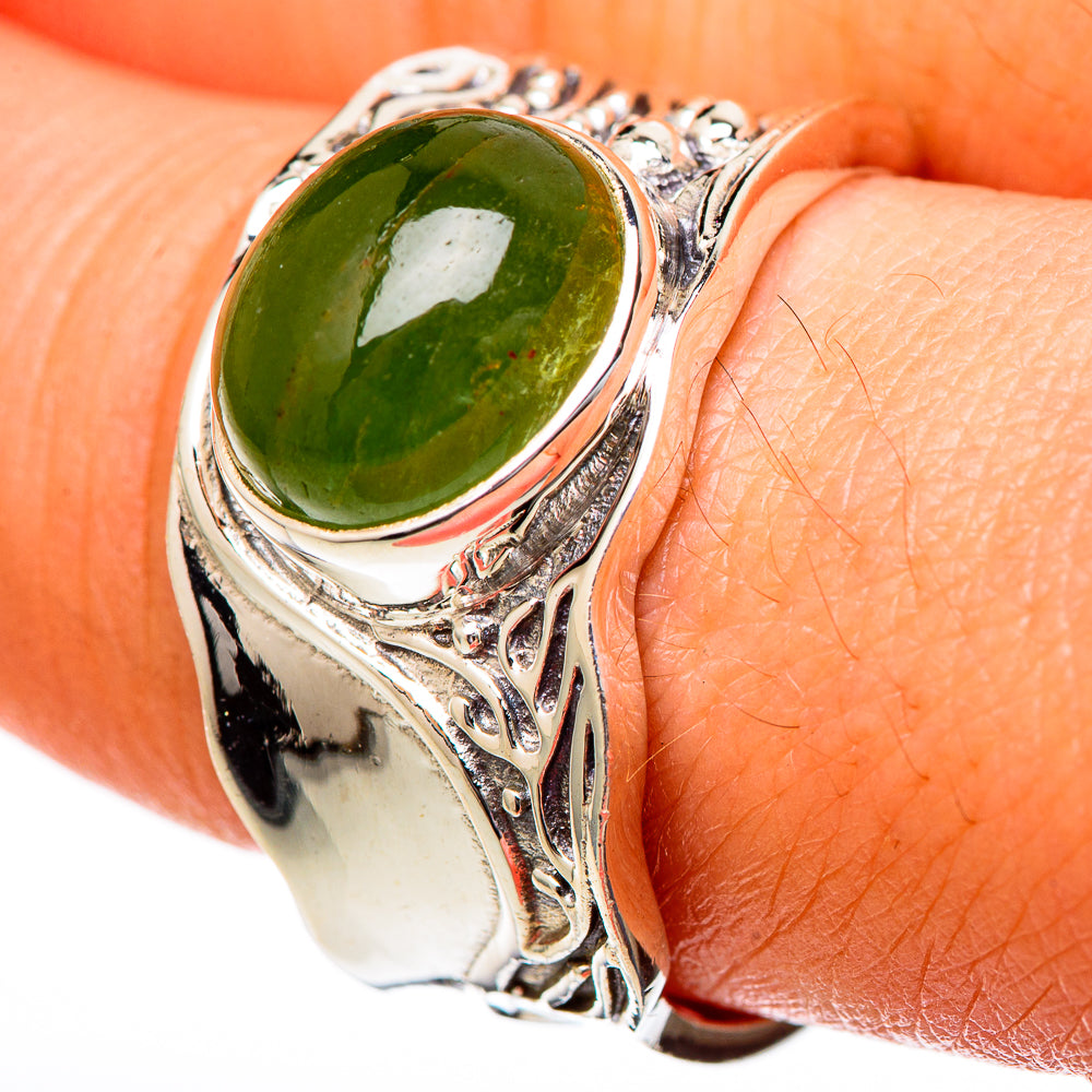 Green Aventurine Rings handcrafted by Anasilvercos - RING101178