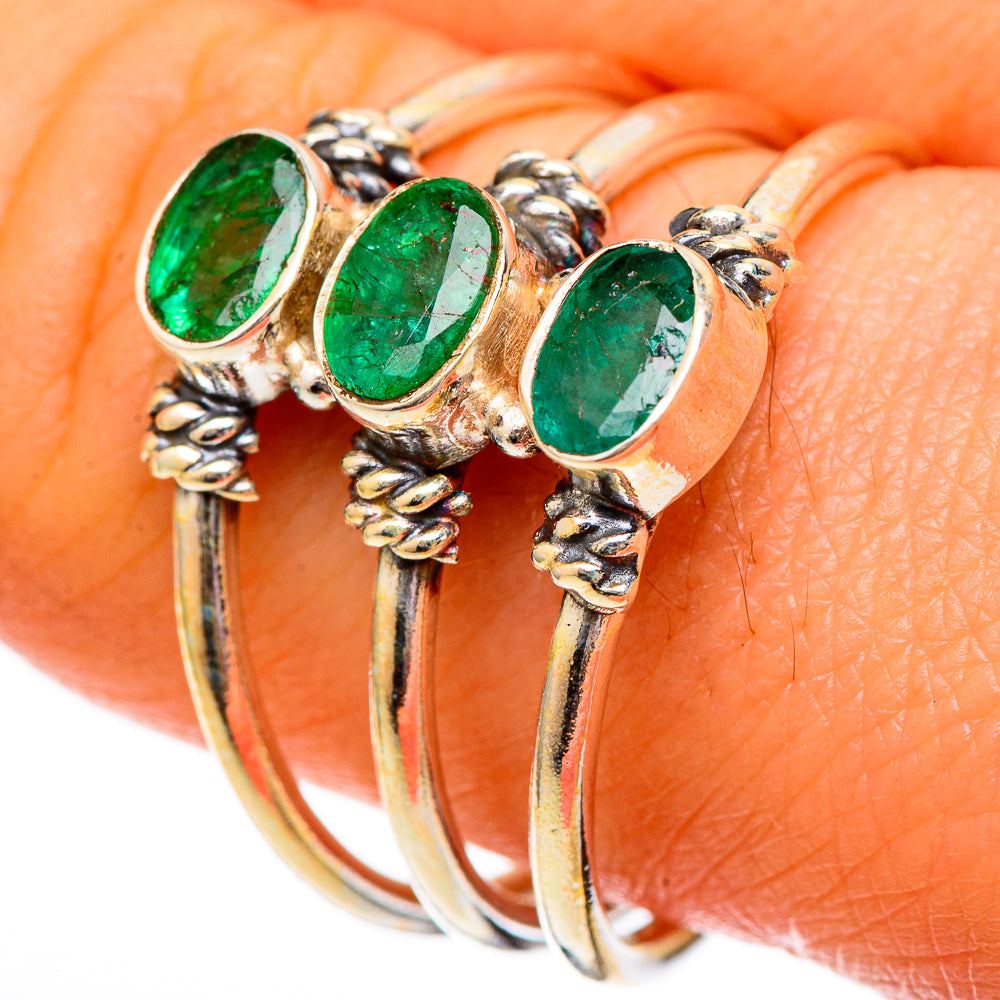 Emerald Rings handcrafted by Anasilvercos - RING101179