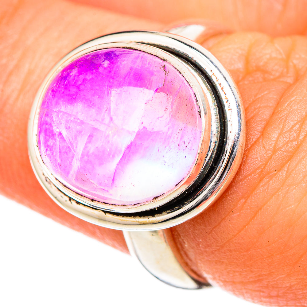 Pink Moonstone Rings handcrafted by Anasilvercos - RING101180