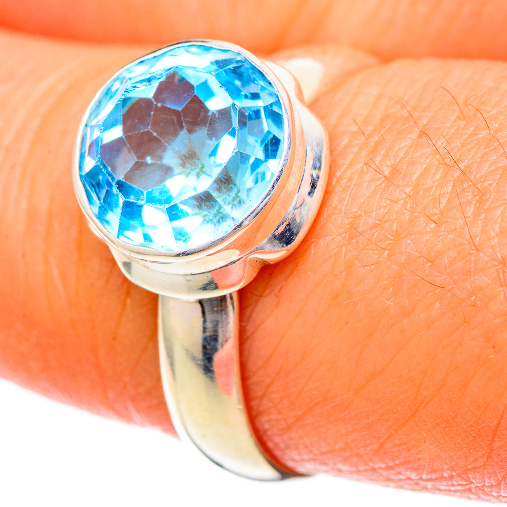 Blue Topaz Rings handcrafted by Anasilvercos - RING101190