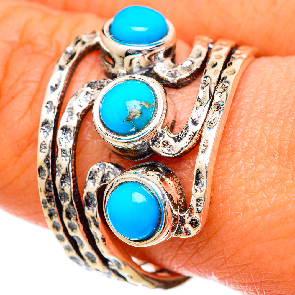 Sleeping Beauty Turquoise Rings handcrafted by Anasilvercos - RING101205