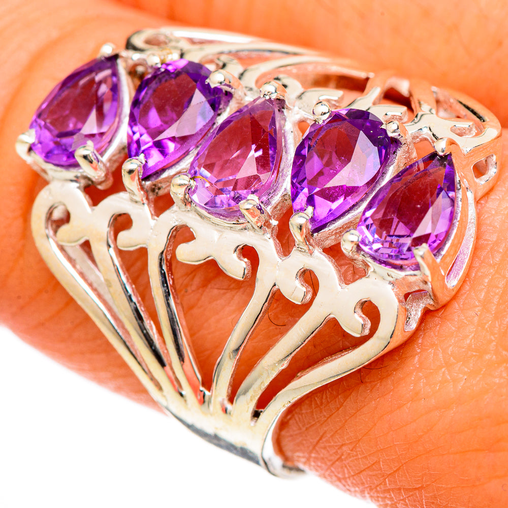 Amethyst Rings handcrafted by Anasilvercos - RING101211