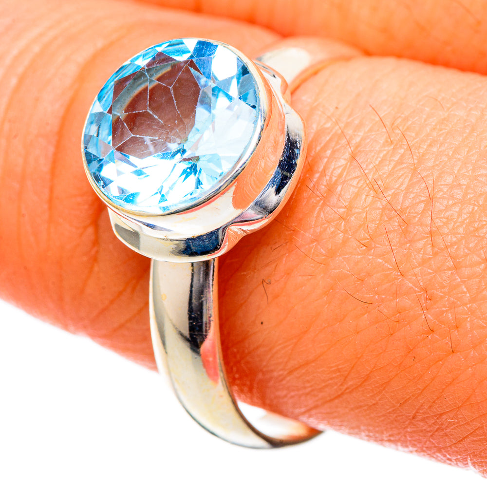 Blue Topaz Rings handcrafted by Anasilvercos - RING101213