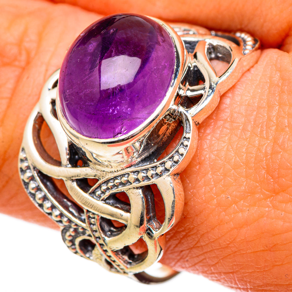 Amethyst Rings handcrafted by Anasilvercos - RING101219