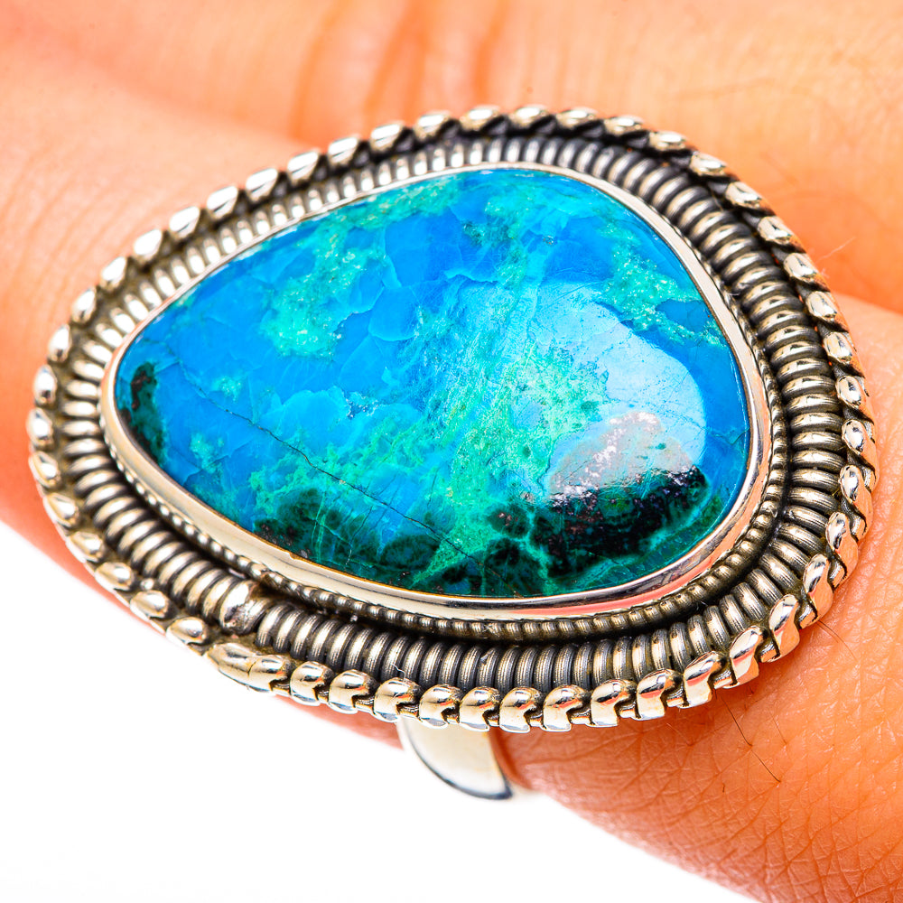 Chrysocolla Rings handcrafted by Anasilvercos - RING101234